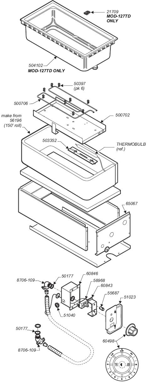 MOD-127TD Exploded View & Parts List