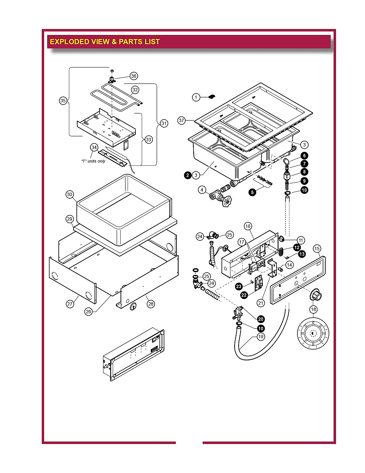 Exploded view & parts list